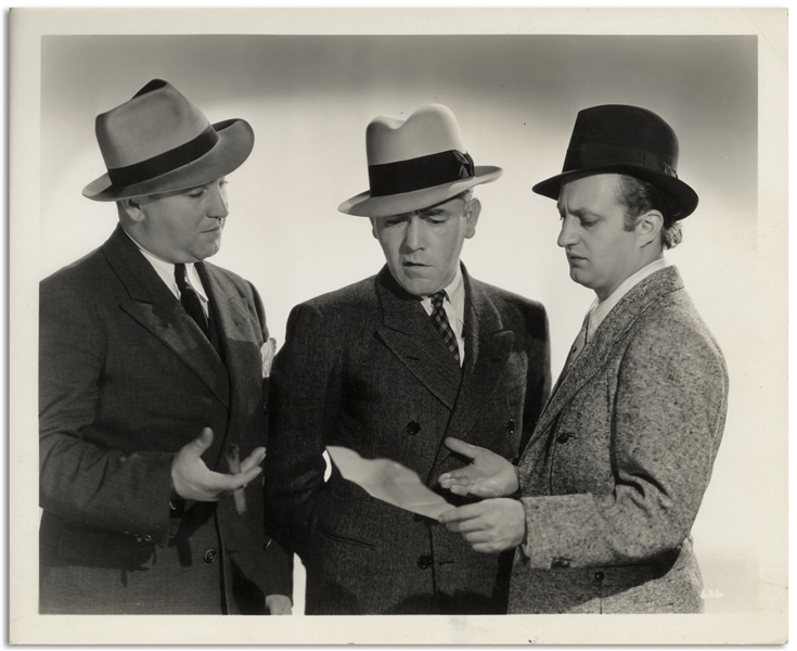 Clarence Sinclair Bull 10 x 8 Semi-Glossy Portrait of Moe, Larry & Curly -- Done for MGM, Circa 1934 -- Near Fine Condition